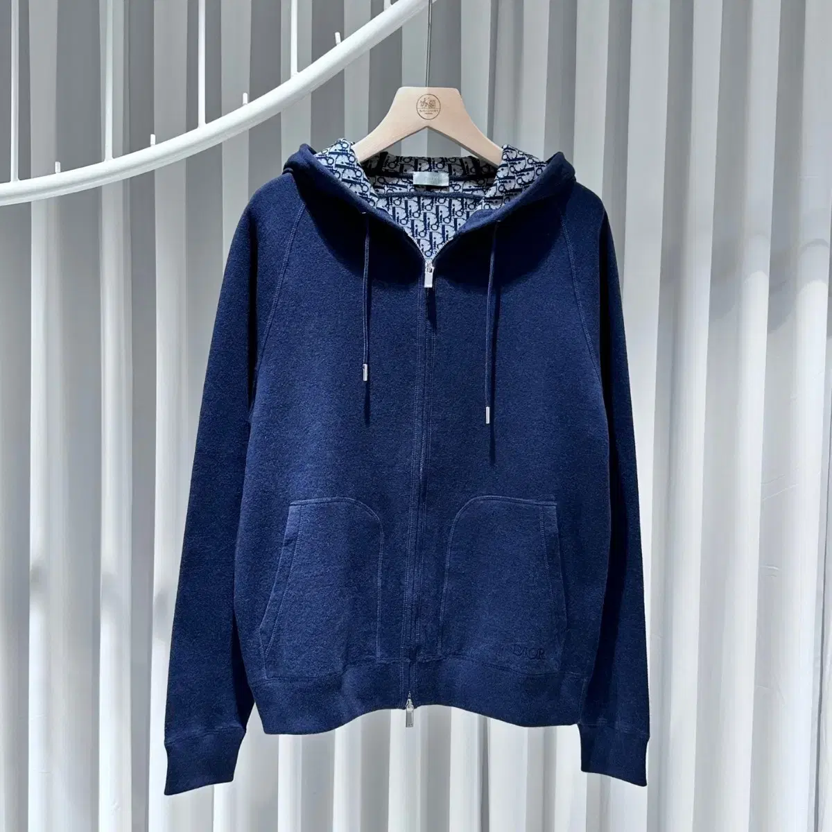 Dior Oblique cashmere hooded jacket / L