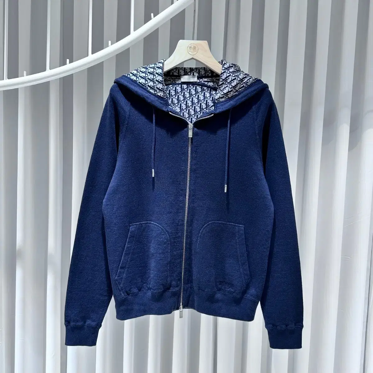 Dior Oblique cashmere hooded jacket / M