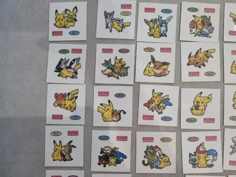 Pokémon Japan Commemorative Seal BanditBanditBanditBanditBandit Topdori Jummanbo Pikachu Eevee Nymphia