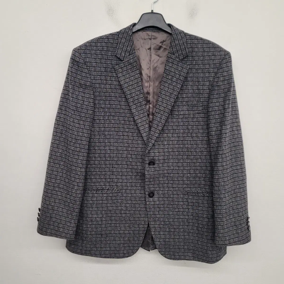 [100/L] Parkland wool-blend checked combi jacket-blazer