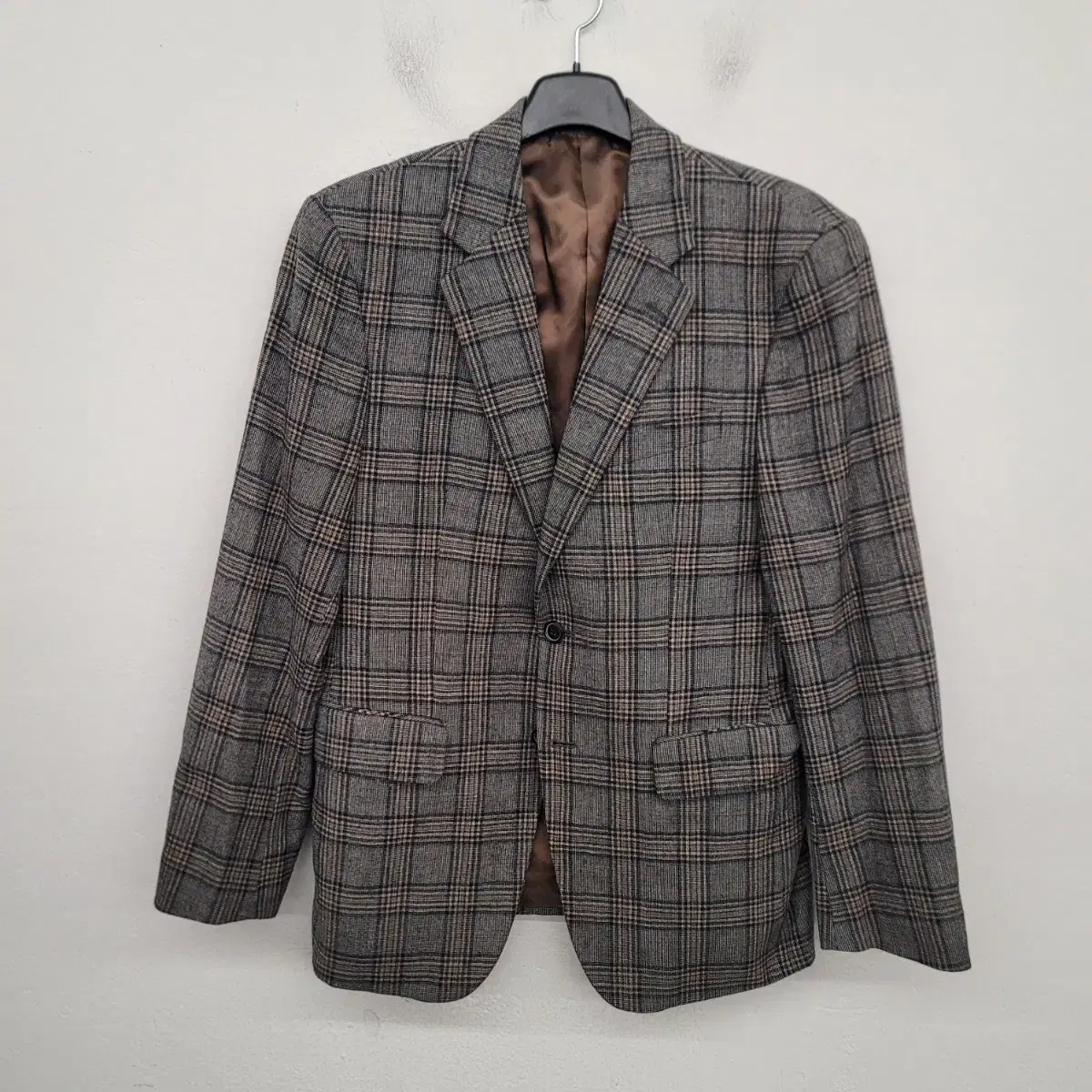 [95/M] Zique Wool Check Combi Jacket Blazer