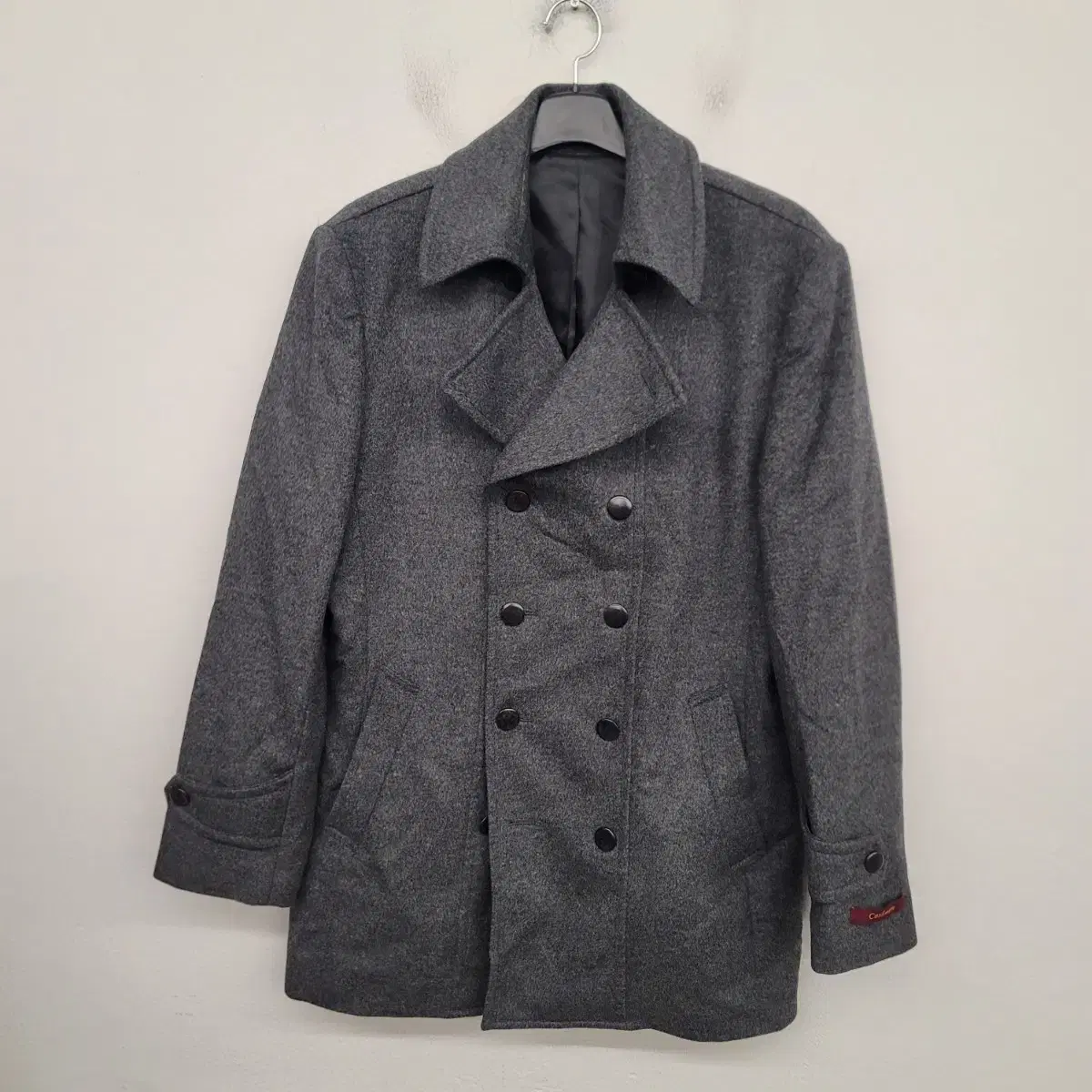 [100/L] Truexen Cashmere Wool Blend Double Half Coat