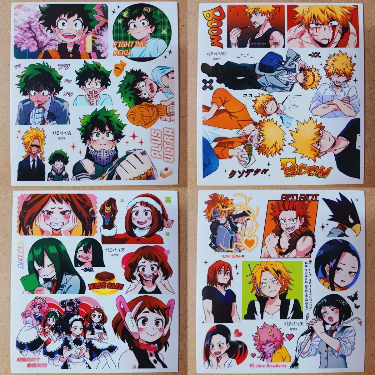 (Hiroaka_1) Nahia InS 4 kinds of InMic sticker Midoriya Bakugo Seals Takku