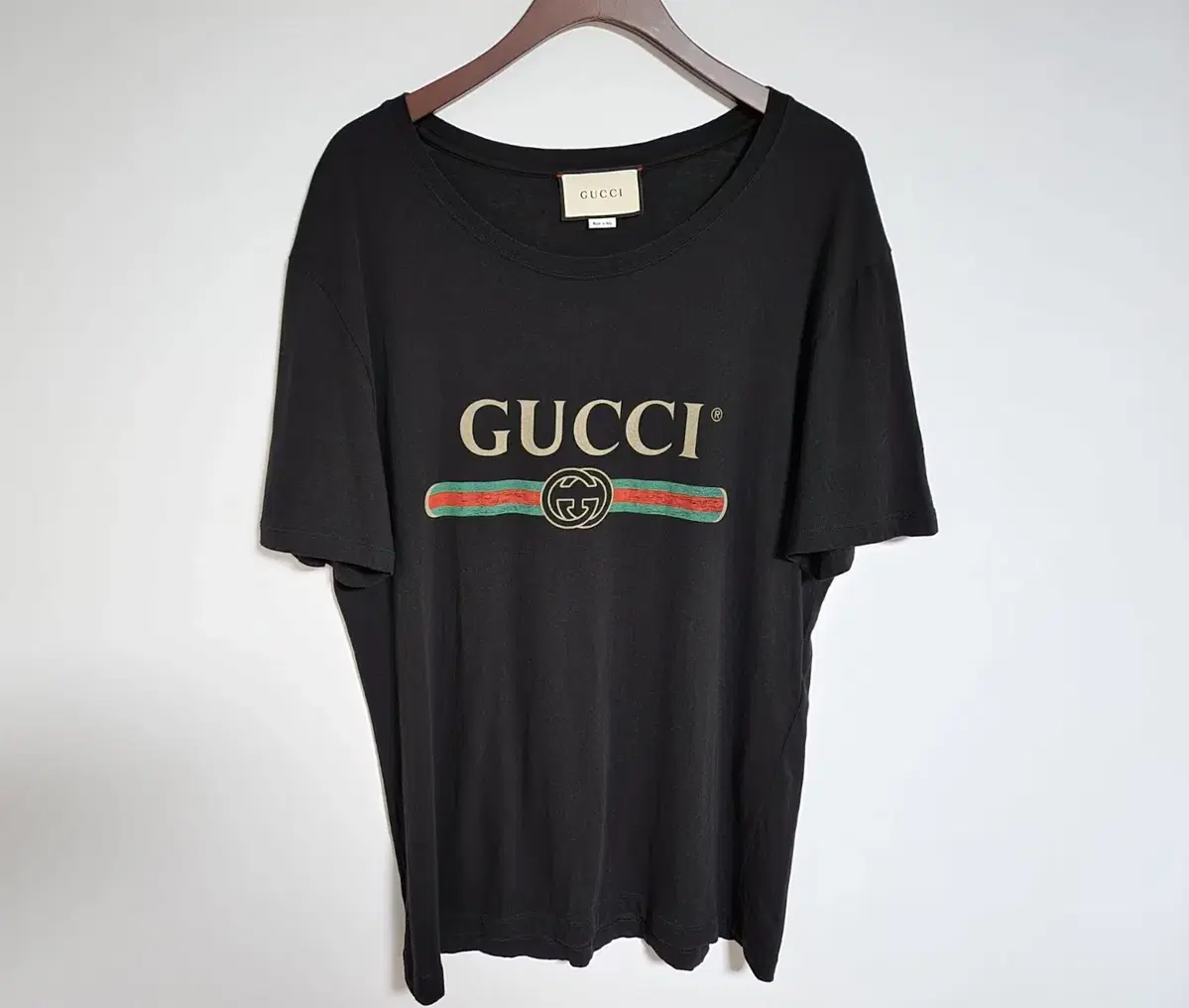 L Gucci Vintage Bandeau Logo Public Short Sleeve T-shirt 440103 X3F05