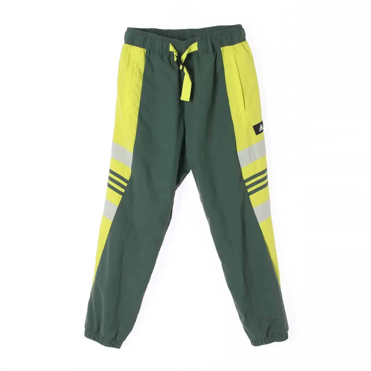 [M]Adidas Green Yellow Belly Nylon Woven Jogger Pants