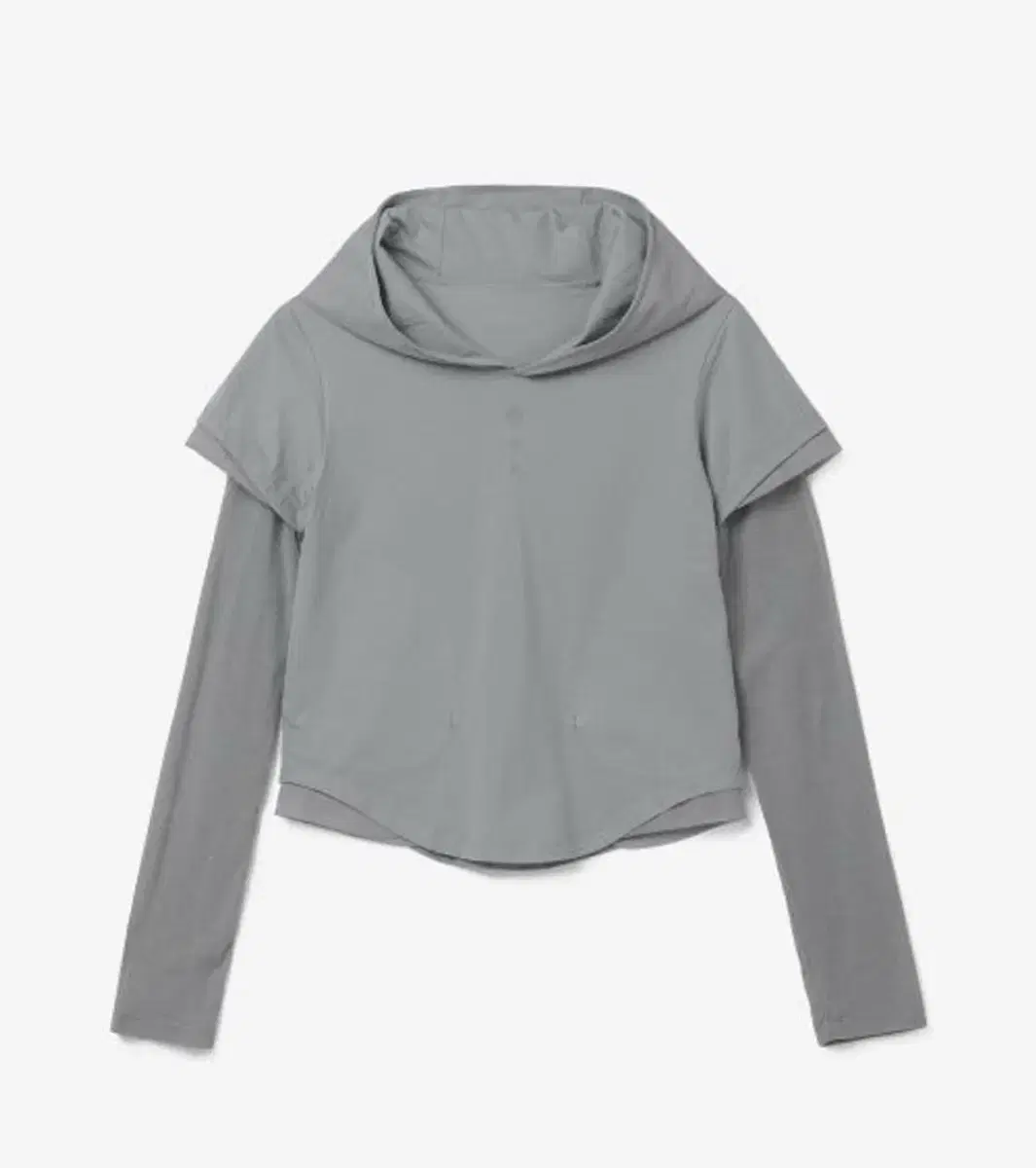 오호스 Double layered hood gray