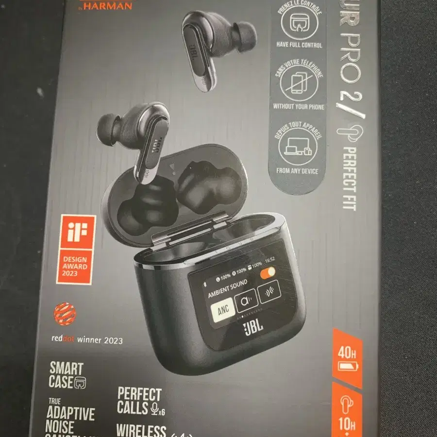 JBL TOUR PRO 2 블루투스 이어폰 블랙