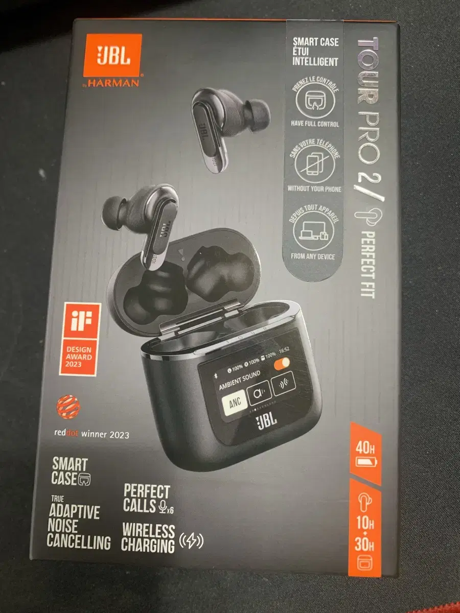 JBL TOUR PRO 2 블루투스 이어폰 블랙