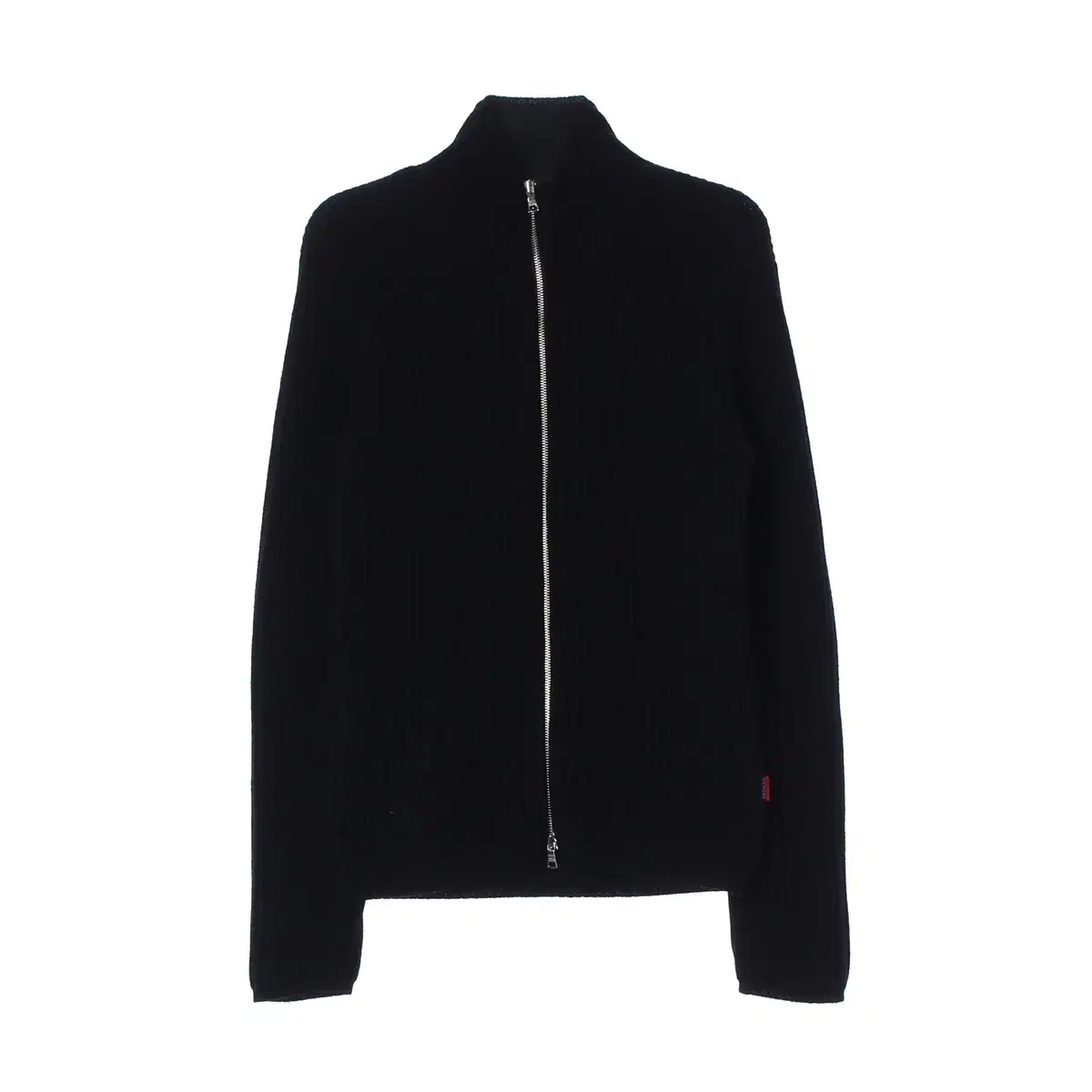 [M]Tommy Hilfiger Merino wool100 black high neck zip-up cardigan jacket