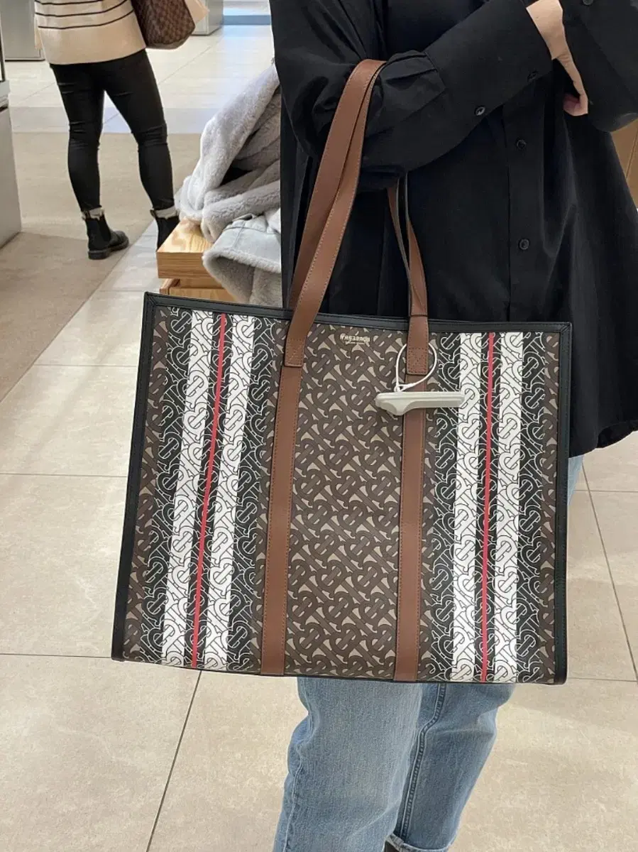 Burberry Converse Monogram Stripe Tote