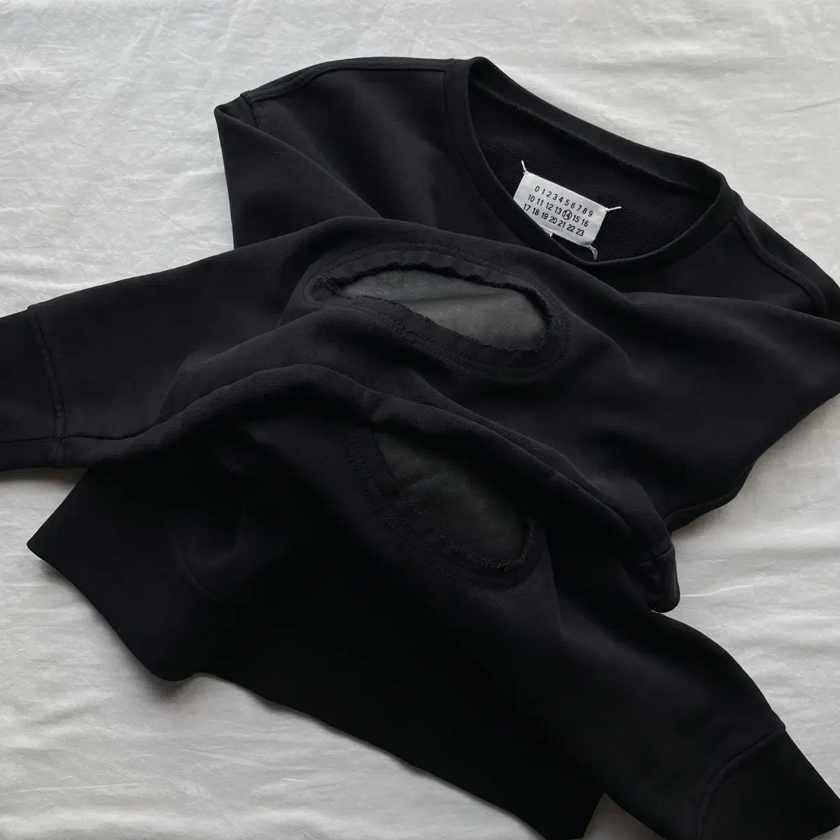 [48] Margiela Elbow Patch Man to Man Black