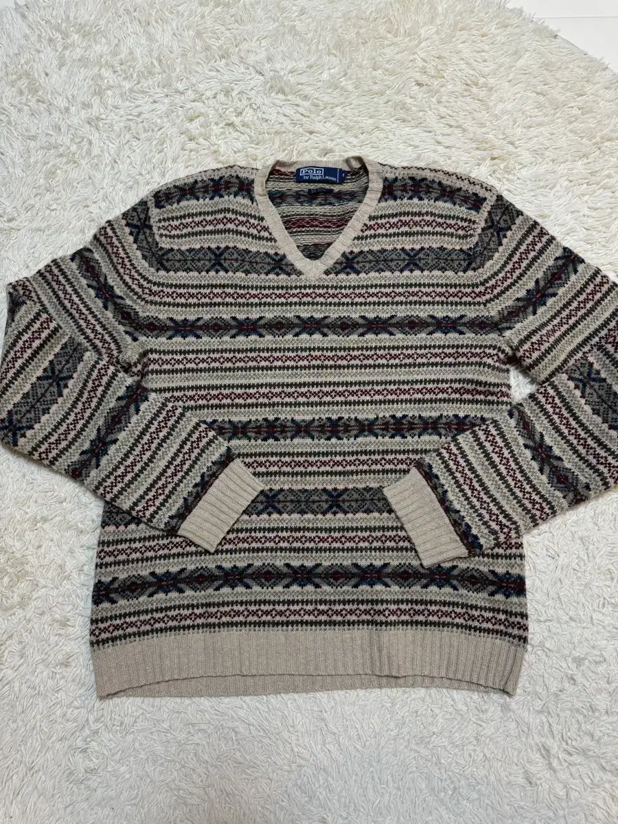 (ConditionAA, Sold80) Polo Ralph Lauren Fair Isle Wool Blend Knit 100% Polo Ralph Lauren