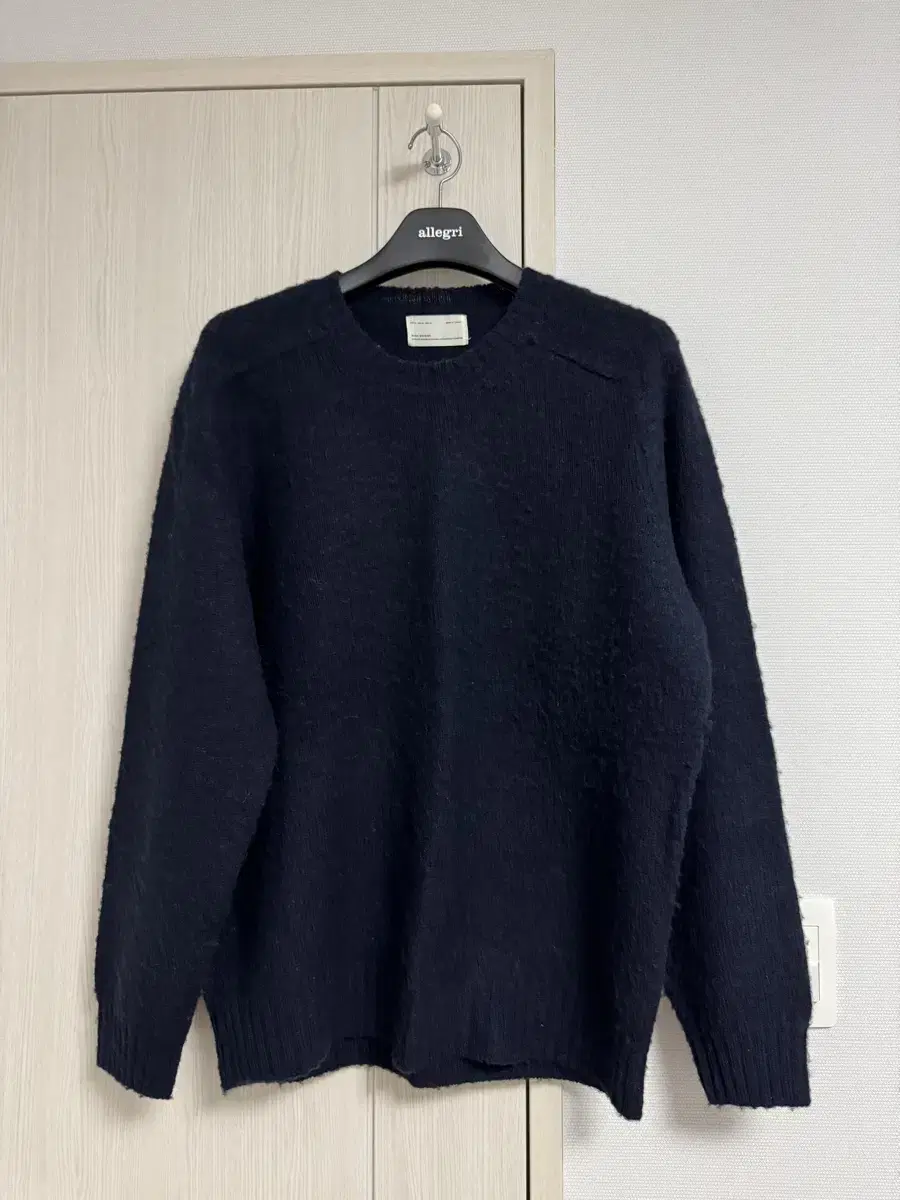 Zara Origins Shaggy Dog Knit Navy Bloo Size XL