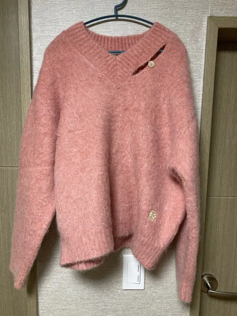 Setter Essence Two-Tone Mohair Pullover Knit Pink M