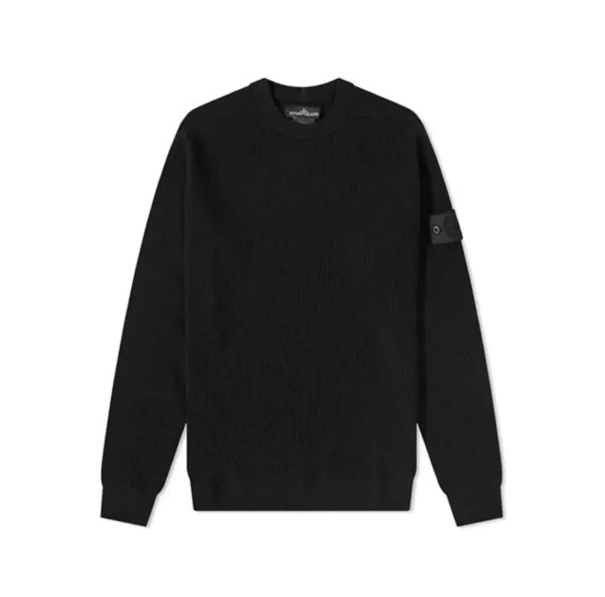 [L] Stone Island ShadowProject Stretch Wool Crewneck Knit Black