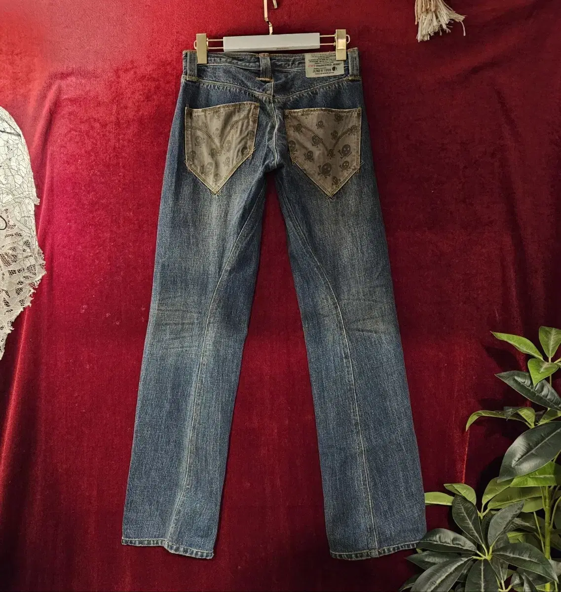 Levis 1999's Engineer Jeans Skull Pocket Denim 28