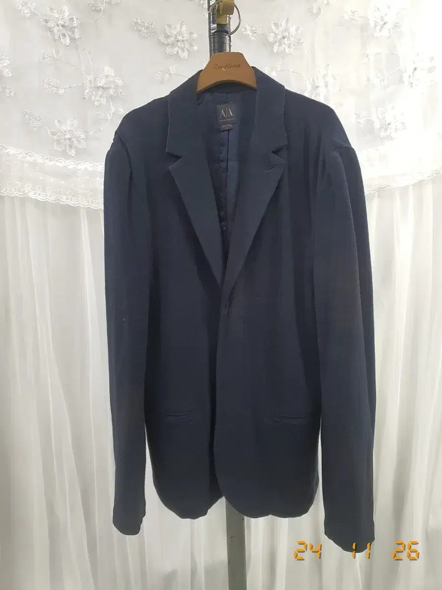 Almani Exchange Wool Coat M Navy