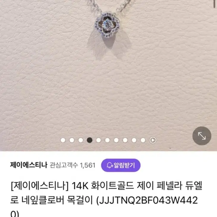 화이트골드 목걸이 제이에스티나