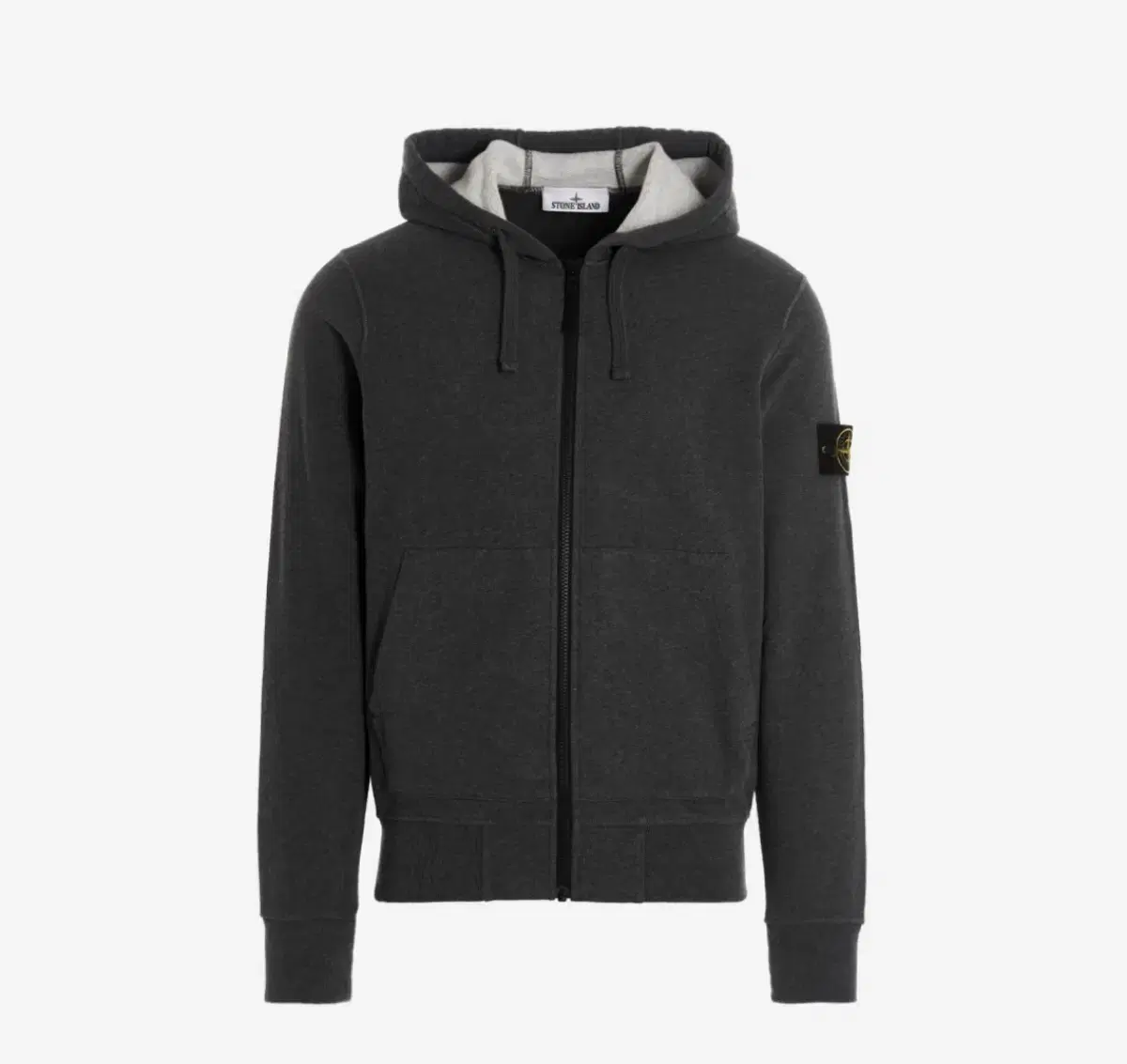 (New) Stone Pool Zip-Up Hooded Brushed Sweatshirt Charcoal - 22FW(XXL)