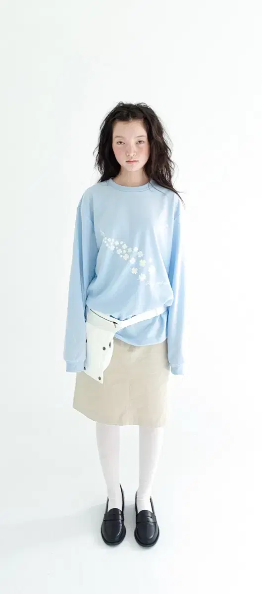 [F.E.E.S] lucky squad long top (blue)