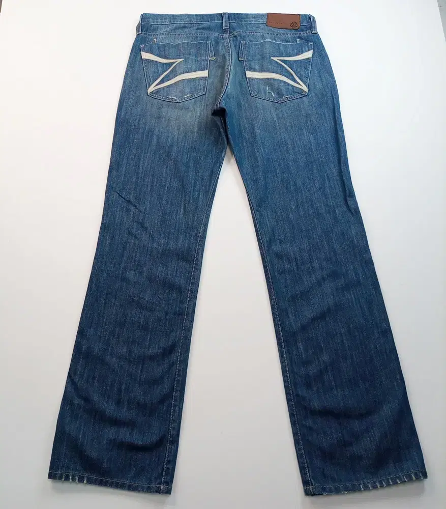 Vintage Jeans Size 34 Bootcut Washed Casual Men's Denim Pants A3521