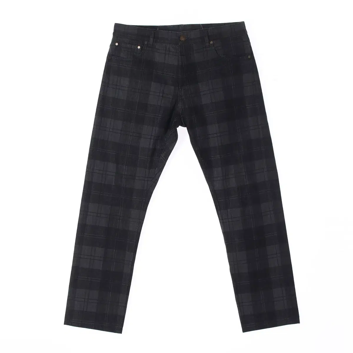 [L]Alexander McQueen Black and gray checked denim jeans