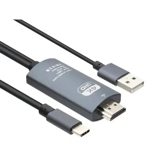 단방향 USB Ctype 변환 HDMI 2.0 미러링 케이블 2m