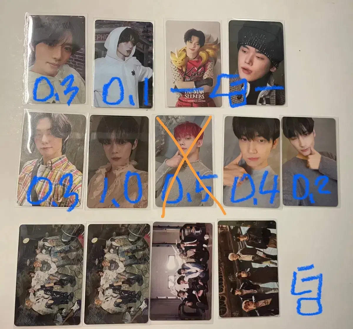 txt yeonjun soobin beomgyu hueningkai photocard