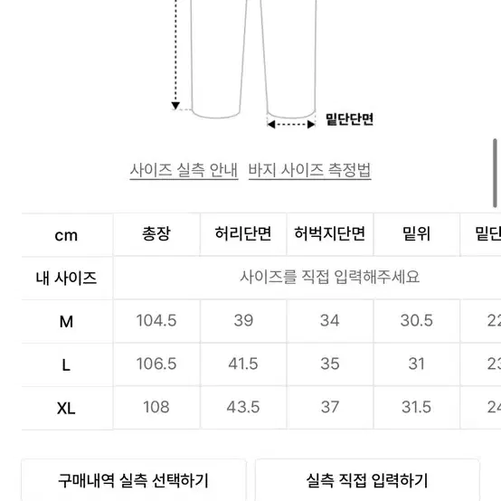 위켄더스 연청바지