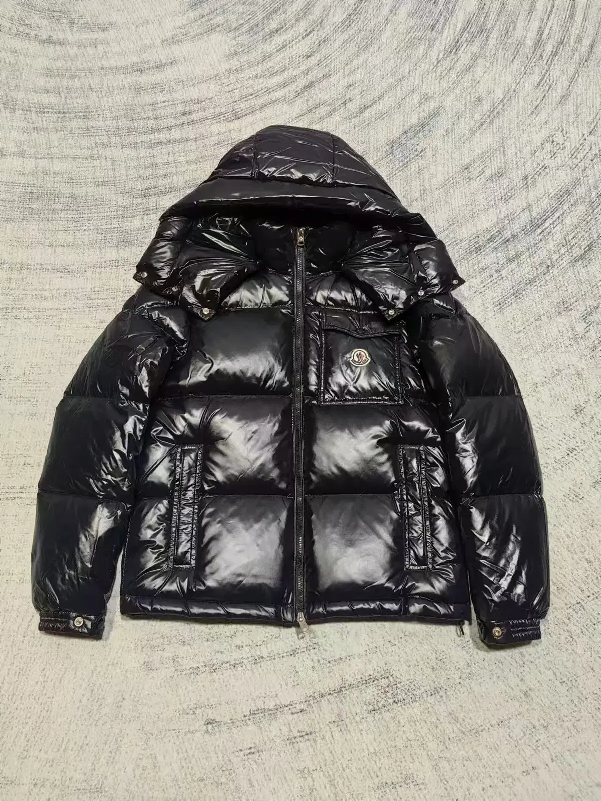 Moncler Men's Hooded Down Puffer Jacket Black