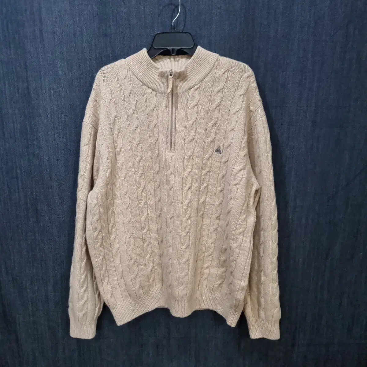 [Men's XXL,115] Beanpole Wool Cable Half-Zip Knit(Good Condition) 112609