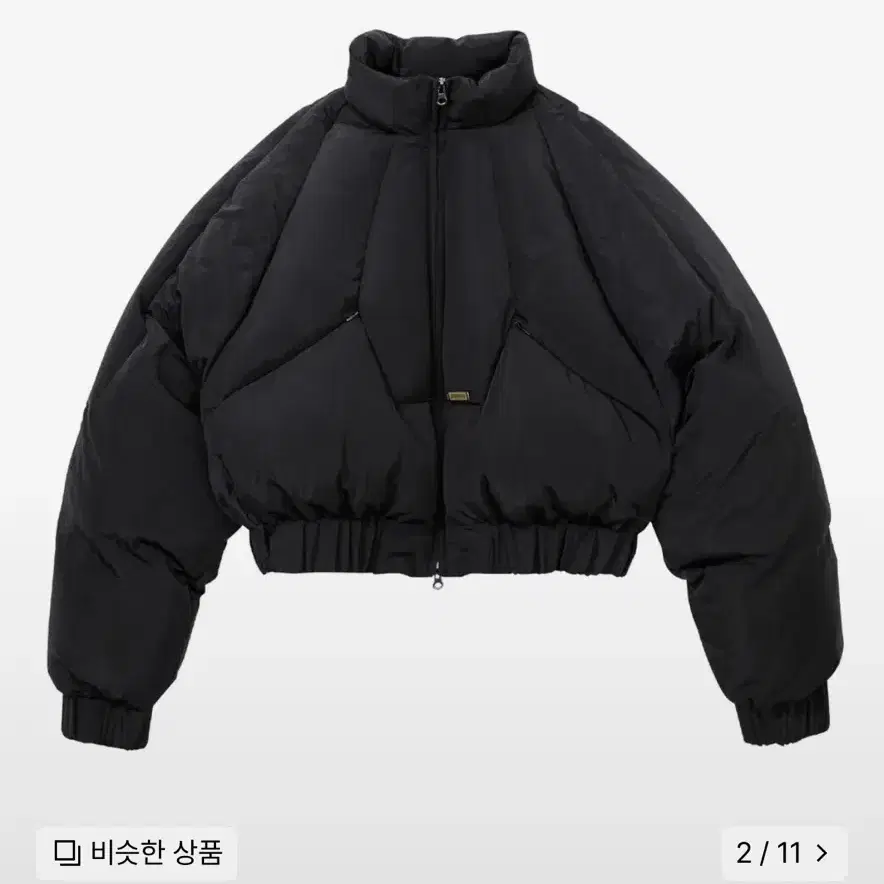 아조바이아조 패딩Paneled Down Short Jacket [블랙]