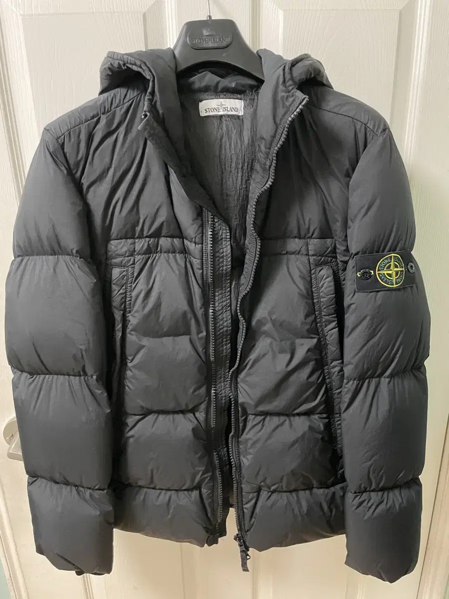 Stone Island Crinklapse Hooded Down Puffer Black Size M