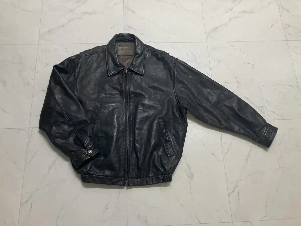 90s vintage goatskin and leather bomber jacket 105-110