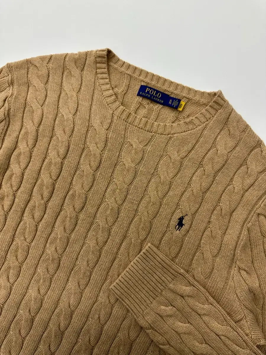 Polo Polo Ralph Lauren New Label Camel beige cable knit