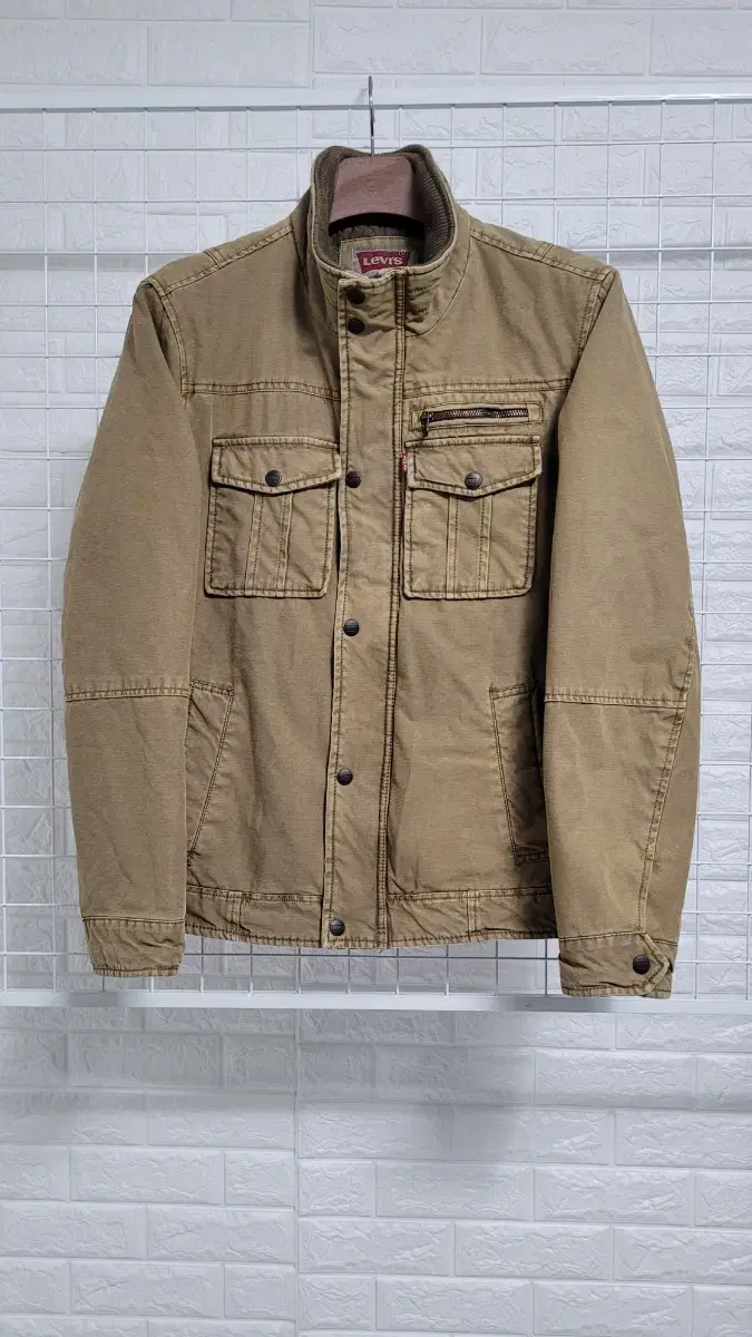 [S]LEVISLevis Brown Khaki Utility LiningNubuck RedTab Western Jacket S