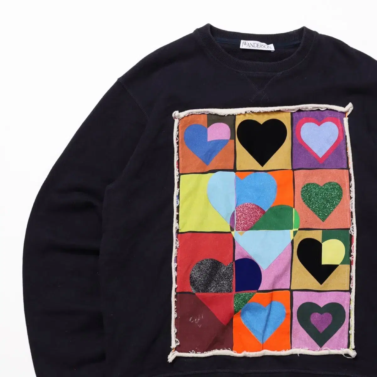 JW ANDERSON Heart Grid Sweatshirt