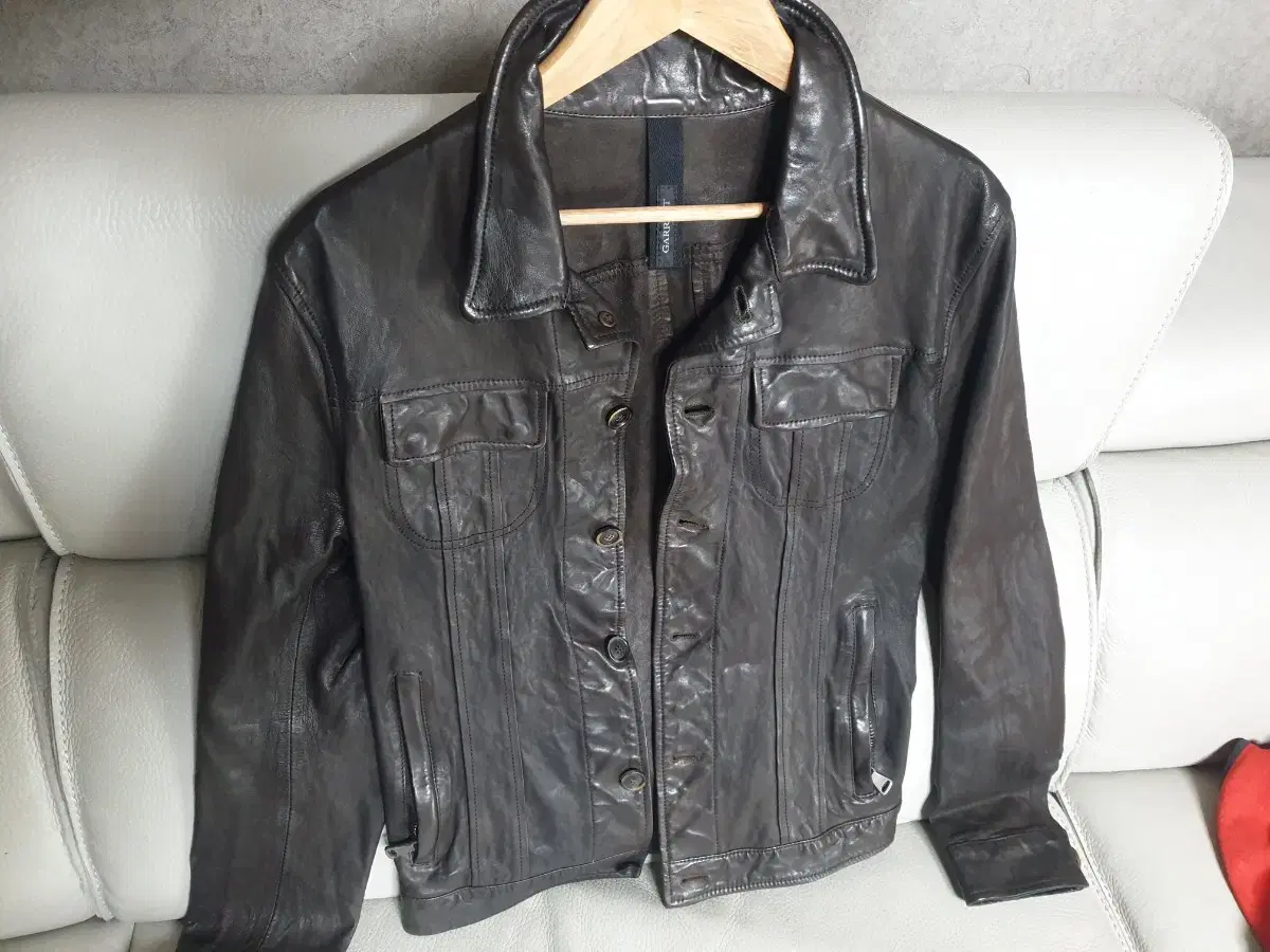 GARRETTE Leather jacket size 100 lambskin new