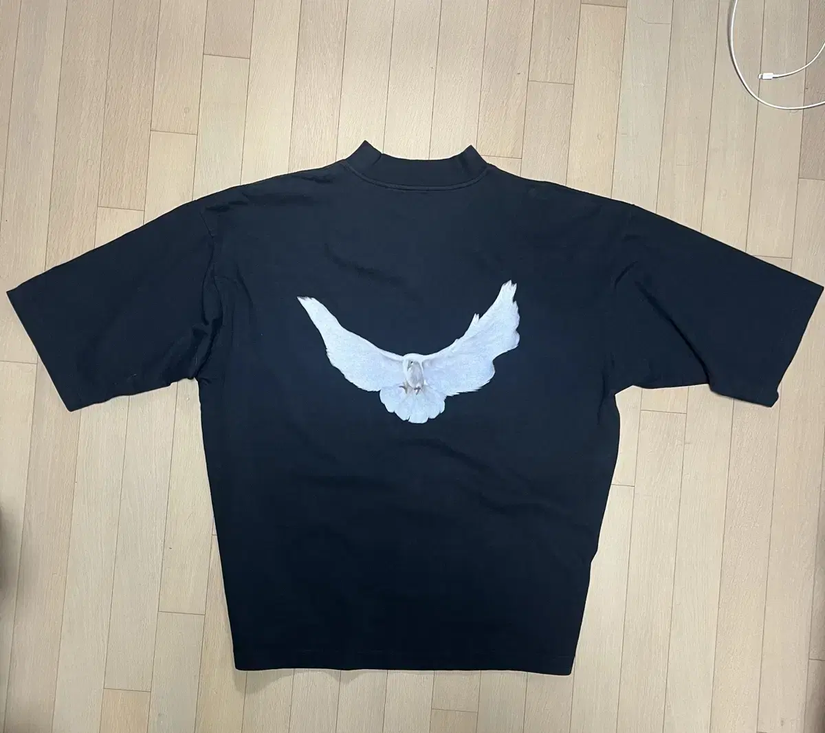 E.JI Gap Balenciaga Dove Nosim Short Sleeve T-Shirt BlackS