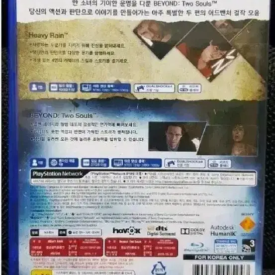 PS4 헤비레인 + 비욘드 투 소울즈 컬렉션