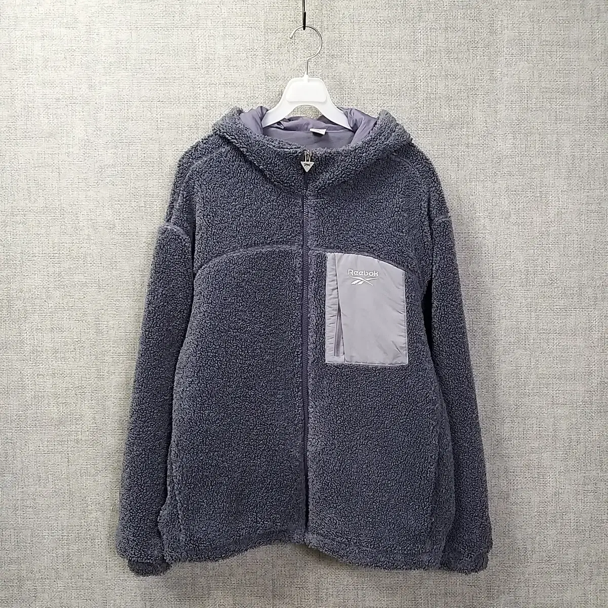 5e. Reebok Bloo Grey Fleece Hooded Jacket Men105