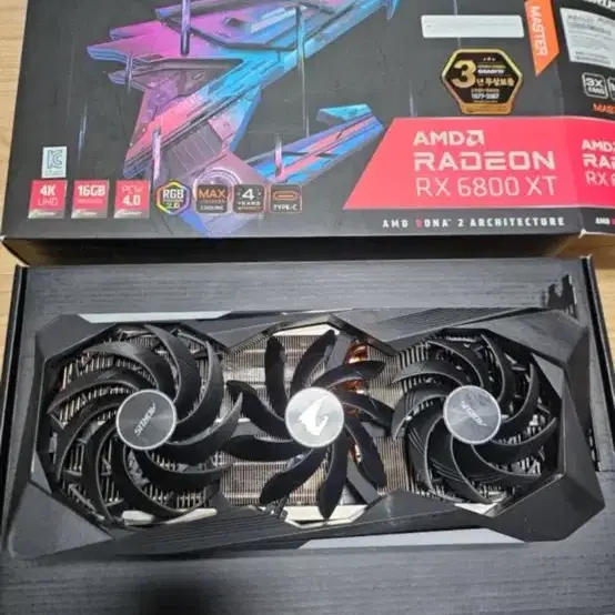 RX6800XT 어로스마스터 (보증남아있음)