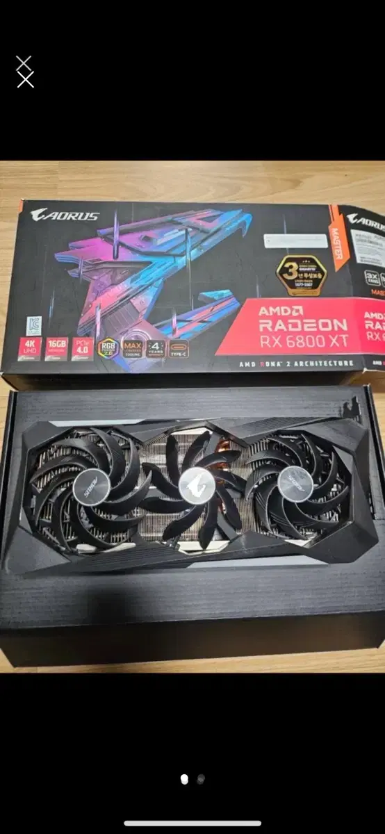 RX6800XT 어로스마스터 (보증남아있음)