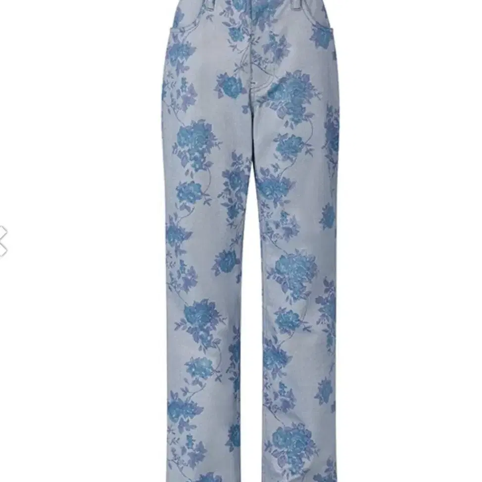 Teak 티크 blue rose pants