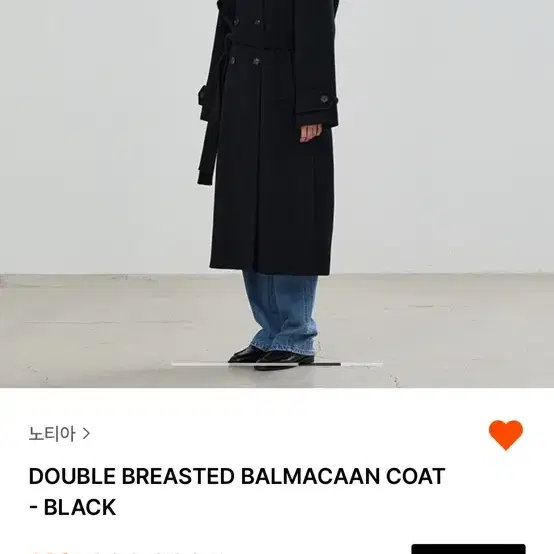 노티아DOUBLE BREASTED BALMACAAN COAT