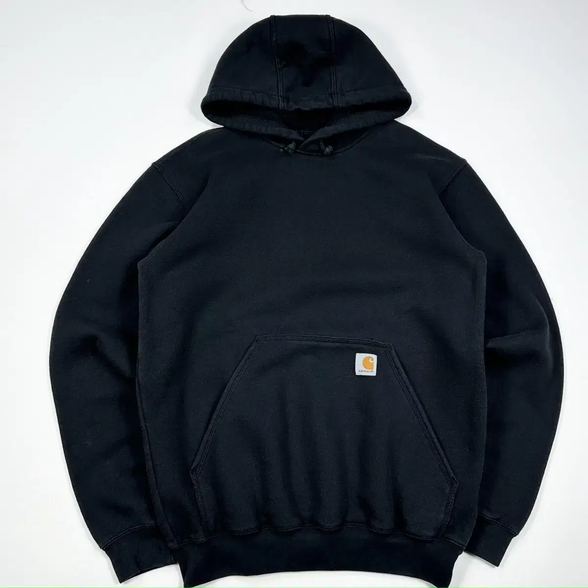 (Sizing M) Calhart Signature Basic Patch Hoodie Black