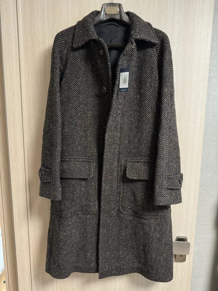 Dries Van Noten Brown Herringbone Reglan Coat sells size 38