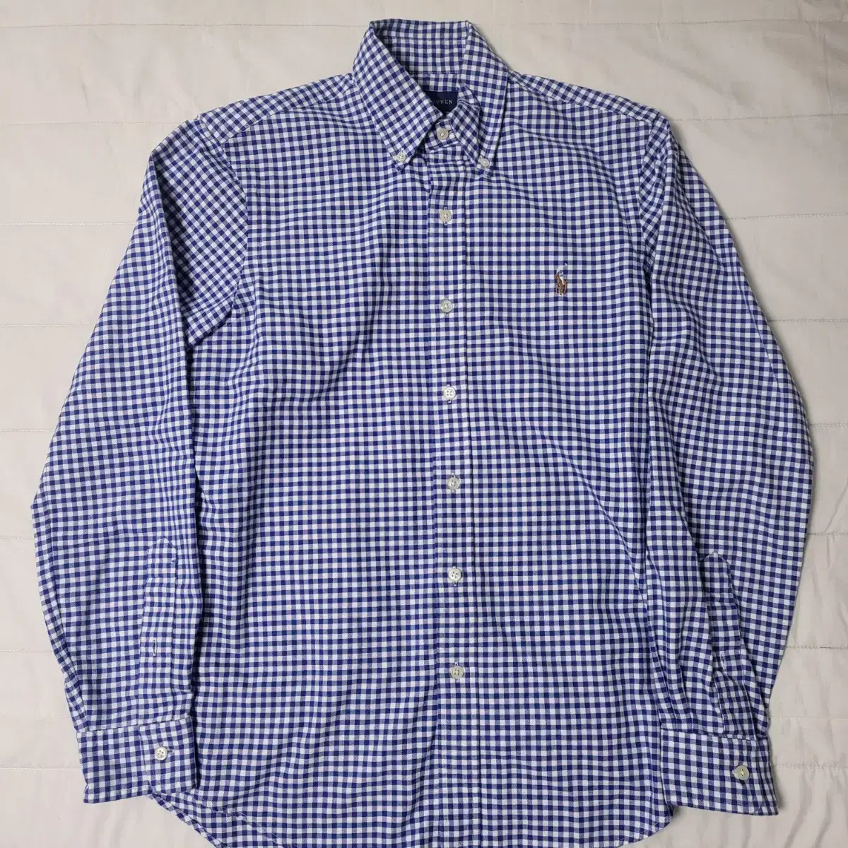 New Polo Ralph Lauren genuine gingham shirt bloo S 95-98