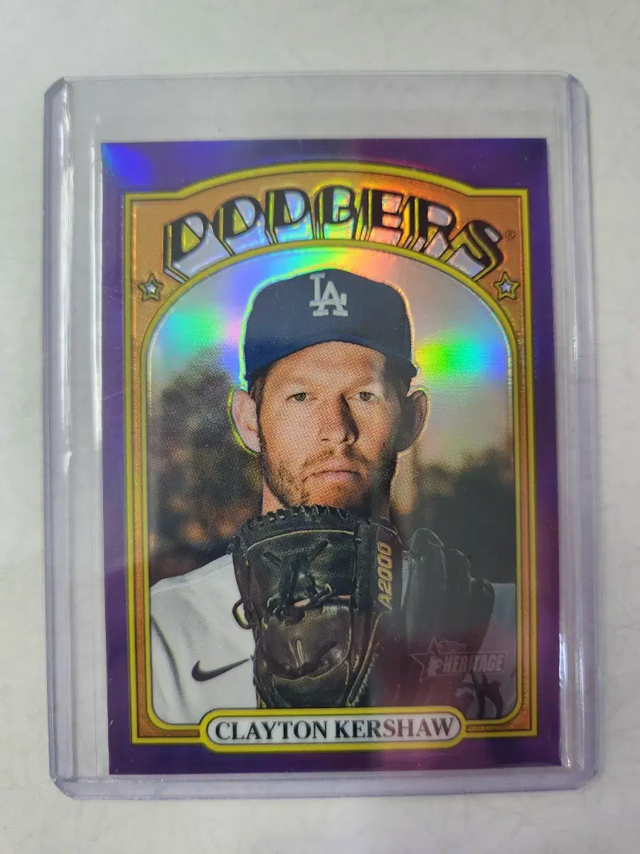 Clayton Kershaw Heritage Purple Reflector kard sells (published 2021)