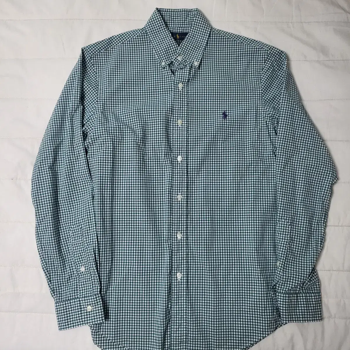 New Polo Ralph Lauren Gingham Shirt Green S 95-98